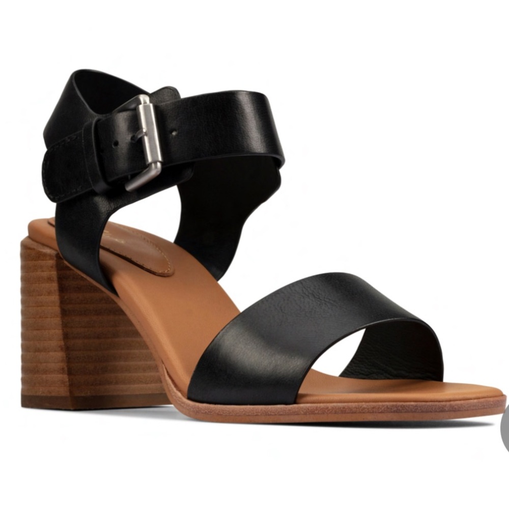 Clarks Block Heel Sandal Clarks Ladies Landra 70 Strap